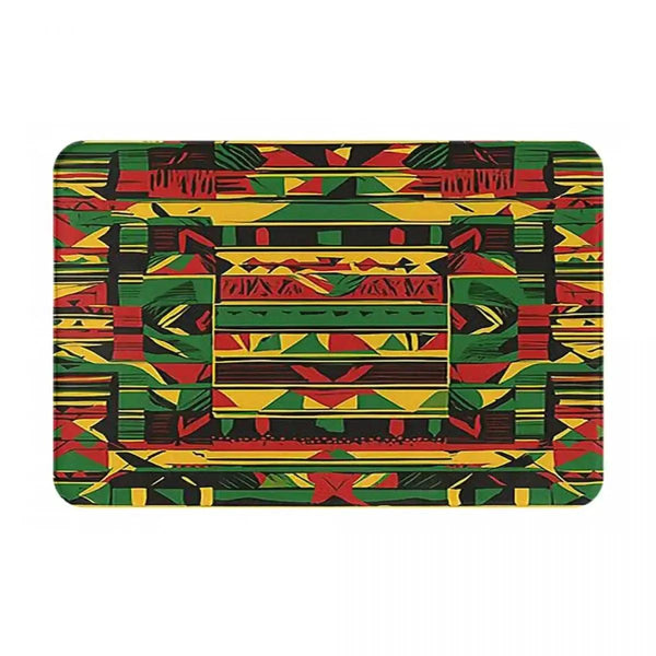 Rasta Flag Doormats - Jamaica Welcome Mats for Bath and Front Door
