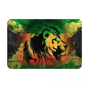 Rasta Flag Doormats - Jamaica Welcome Mats for Bath and Front Door
