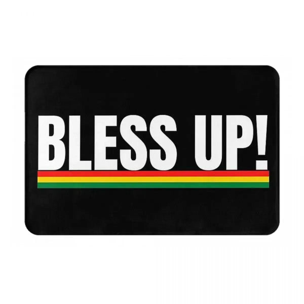 Rasta Flag Doormats - Jamaica Welcome Mats for Bath and Front Door