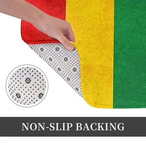 Rasta Flag Doormats - Jamaica Welcome Mats for Bath and Front Door