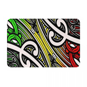 Rasta Flag Doormats - Jamaica Welcome Mats for Bath and Front Door