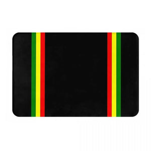 Rasta Flag Doormats - Jamaica Welcome Mats for Bath and Front Door