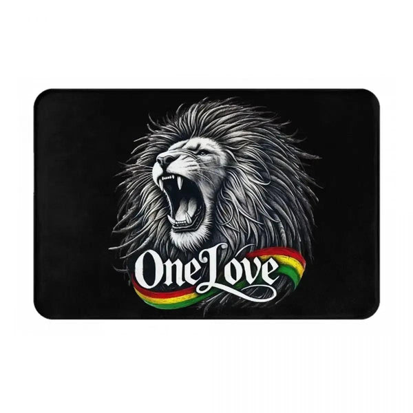 Rasta Flag Doormats - Jamaica Welcome Mats for Bath and Front Door