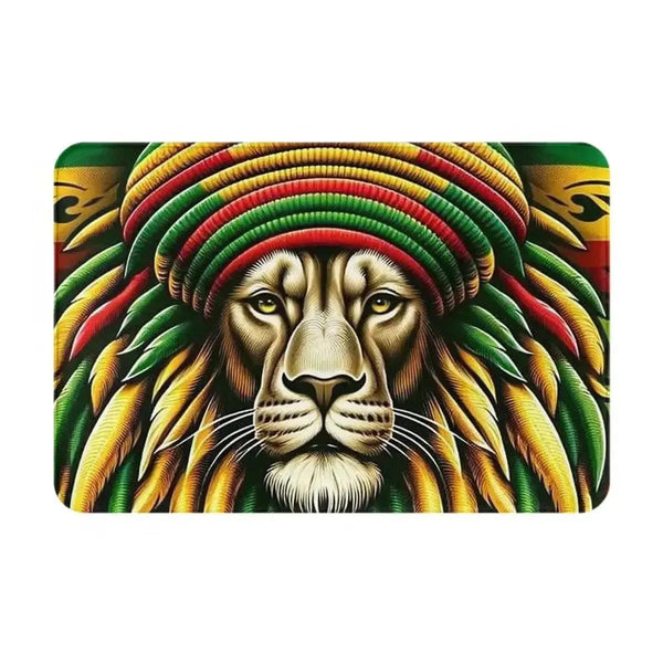 Rasta Flag Doormats - Jamaica Welcome Mats for Bath and Front Door