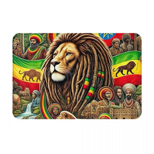 Rasta Flag Doormats - Jamaica Welcome Mats for Bath and Front Door