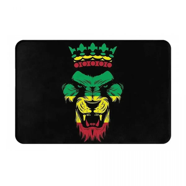 Rasta Flag Doormats - Jamaica Welcome Mats for Bath and Front Door