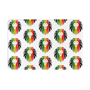 Rasta Flag Doormats - Jamaica Welcome Mats for Bath and Front Door
