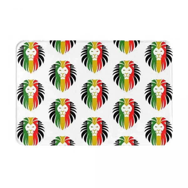 Rasta Flag Doormats - Jamaica Welcome Mats for Bath and Front Door