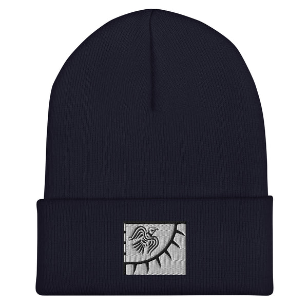 Raven Banner Flag Beanie - Embroidered Winter Hat