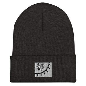 Raven Banner Flag Beanie - Embroidered Winter Hat