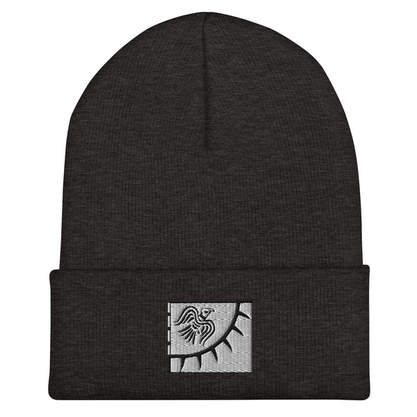 Raven Banner Flag Beanie - Embroidered Winter Hat
