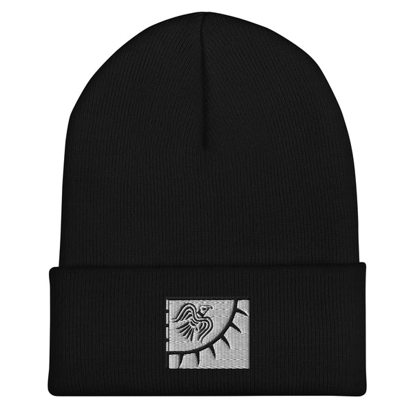 Raven Banner Flag Beanie - Embroidered Winter Hat