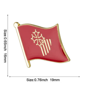 Regions of France Flag Lapel Pin Collection - Enamel Pin Flags