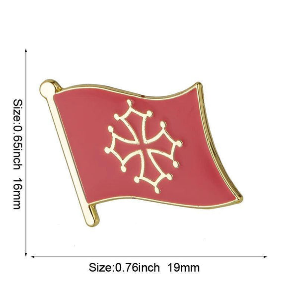 Regions of France Flag Lapel Pin Collection - Enamel Pin Flags