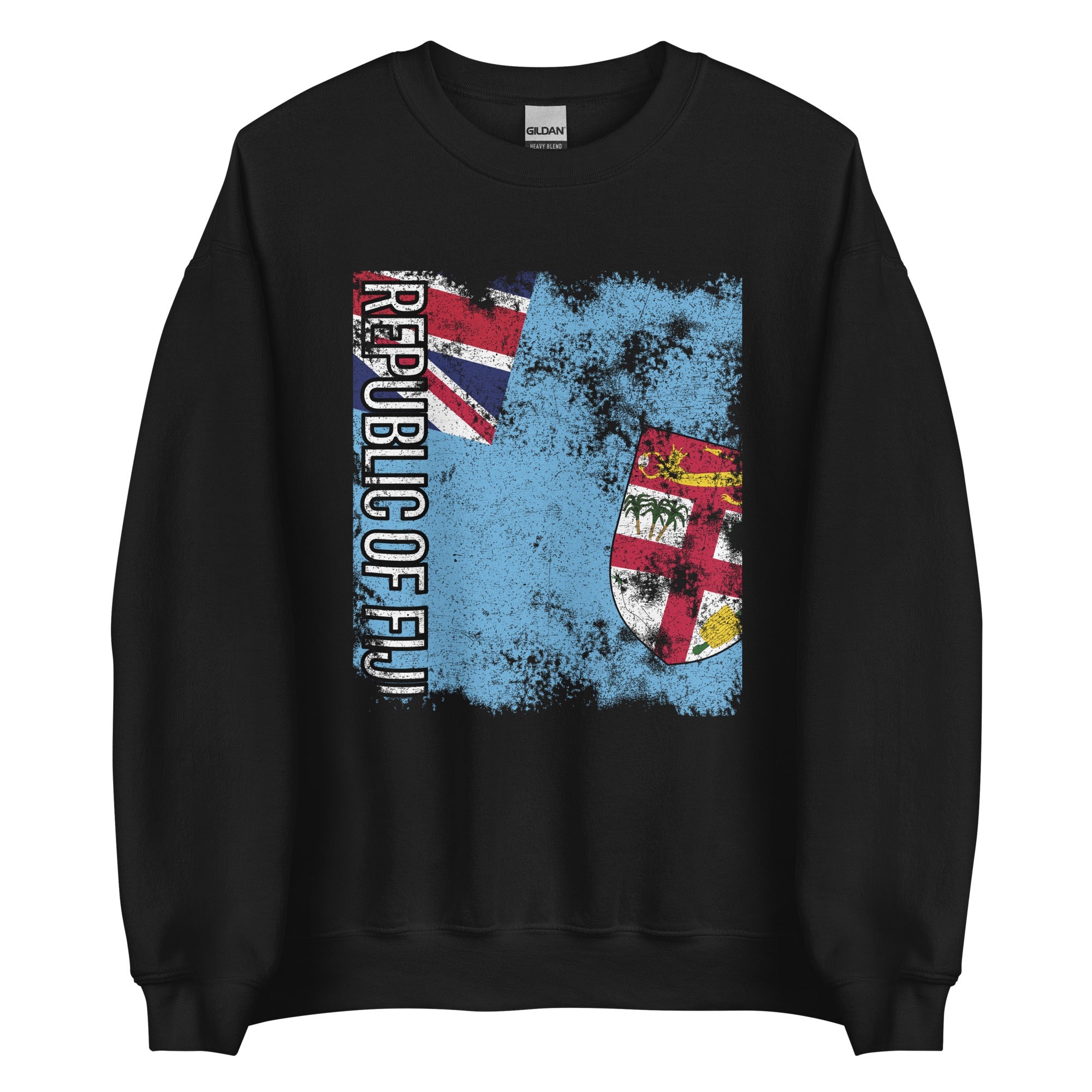 Republic Of Fiji Flag - Distressed Flag Sweatshirt