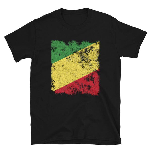 Republic Of The Congo Flag - Distressed Flag T-Shirt
