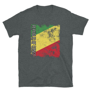 Republic Of The Congo Flag Distressed T-Shirt