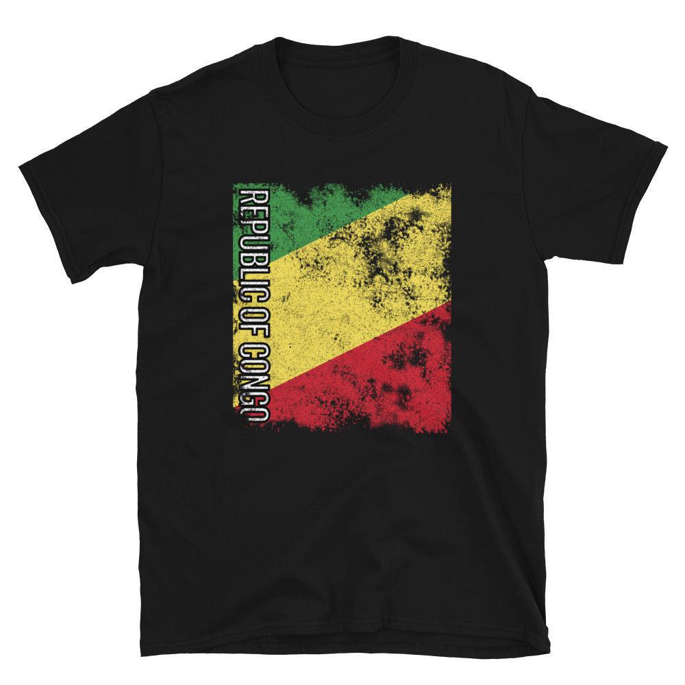 Republic Of The Congo Flag Distressed T-Shirt