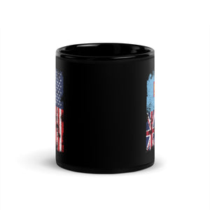 Republic of Fiji USA Flag Half American Mug