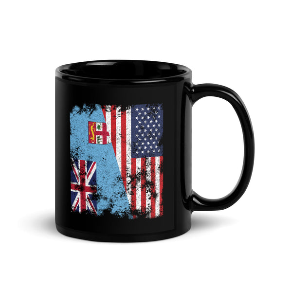 Republic of Fiji USA Flag Half American Mug