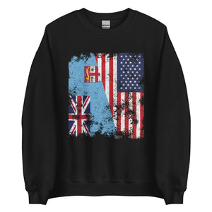 Republic of Fiji USA Flag Half American Sweatshirt