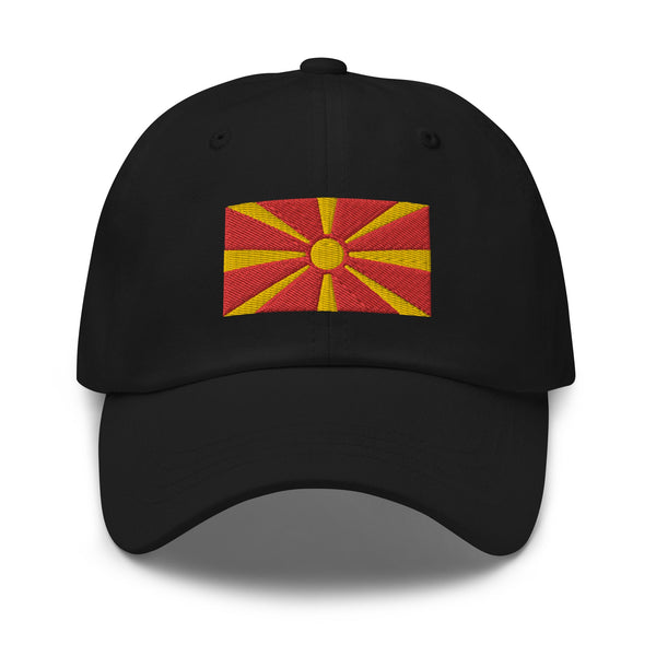 Republic of North Macedonia Flag Cap - Adjustable Embroidered Dad Hat