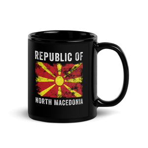 Republic of North Macedonia Flag Vintage Mug