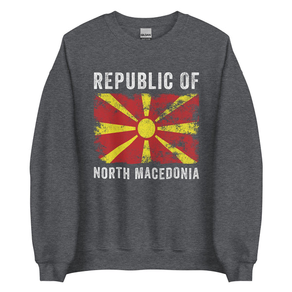 Republic of North Macedonia Flag Vintage Sweatshirt