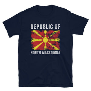 Republic of North Macedonia Flag Vintage T-Shirt