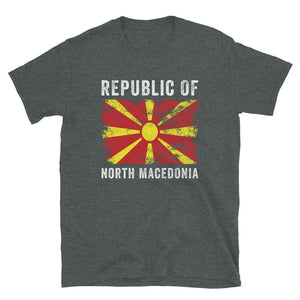 Republic of North Macedonia Flag Vintage T-Shirt