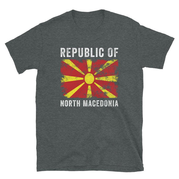 Republic of North Macedonia Flag Vintage T-Shirt