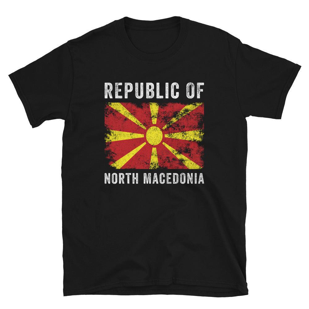 Republic of North Macedonia Flag Vintage T-Shirt