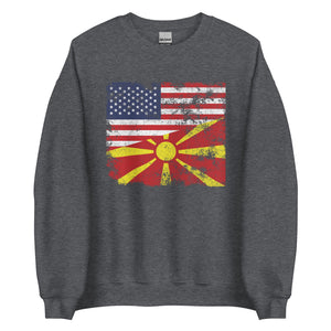 Republic of North Macedonia USA Flag Sweatshirt