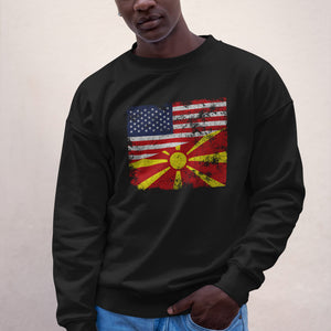 Republic of North Macedonia USA Flag Sweatshirt