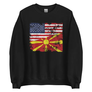 Republic of North Macedonia USA Flag Sweatshirt