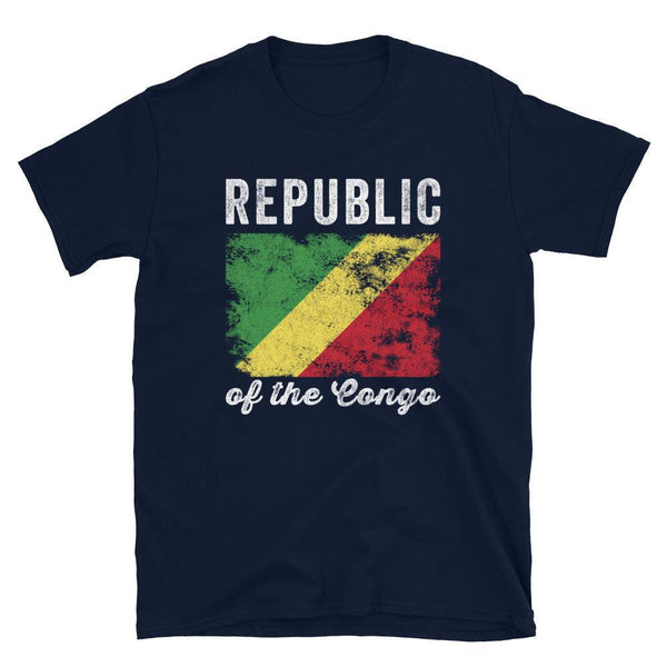 Republic of the Congo Flag Distressed T-Shirt