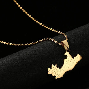 Republic of the Congo Map Necklace