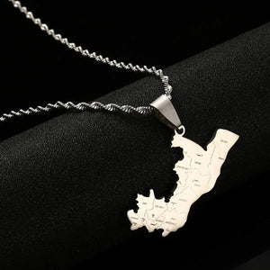 Republic of the Congo Map Necklace