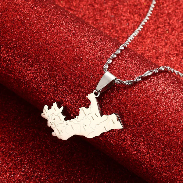 Republic of the Congo Map Necklace