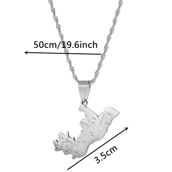 Republic of the Congo Map Necklace