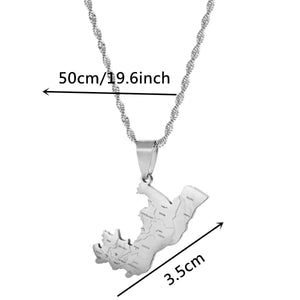 Republic of the Congo Map Necklace