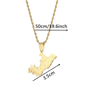 Republic of the Congo Map Necklace