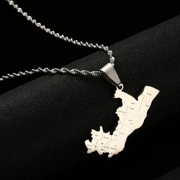 Republic of the Congo Map Necklace