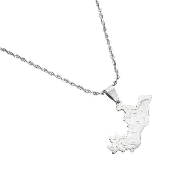 Republic of the Congo Map Necklace