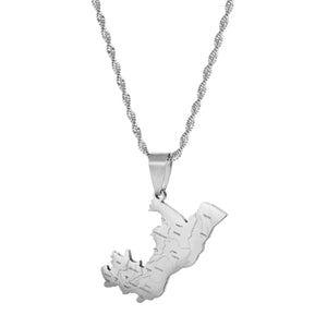 Republic of the Congo Map Necklace