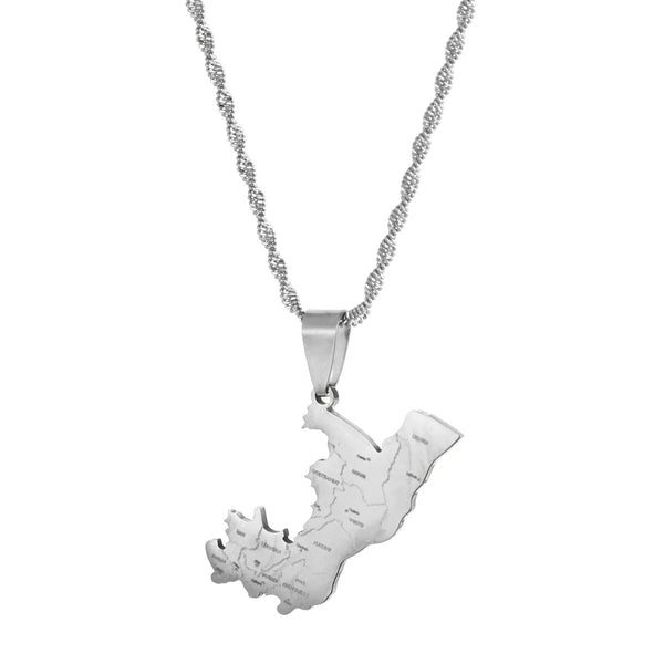 Republic of the Congo Map Necklace