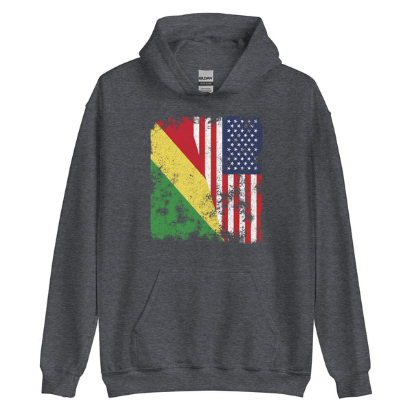 Republic of the Congo USA Flag Hoodie