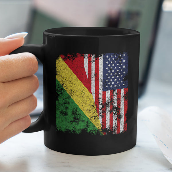 Republic of the Congo USA Flag Mug