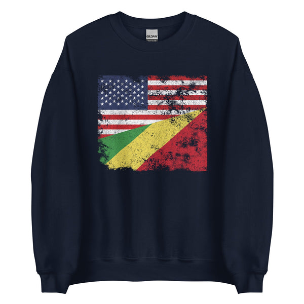 Republic of the Congo USA Flag Sweatshirt