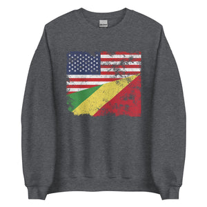 Republic of the Congo USA Flag Sweatshirt
